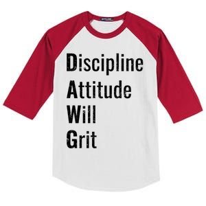 D.A.W.G Discipline Attitude Will Grit Kids Colorblock Raglan Jersey