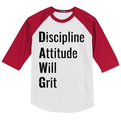 D.A.W.G Discipline Attitude Will Grit Kids Colorblock Raglan Jersey