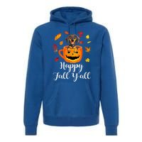 Dachshund Dog Autumn Fall Pumpkin Truck Mappe Thanksgiving Gift Premium Hoodie