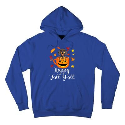 Dachshund Dog Autumn Fall Pumpkin Truck Mappe Thanksgiving Gift Tall Hoodie