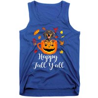 Dachshund Dog Autumn Fall Pumpkin Truck Mappe Thanksgiving Gift Tank Top