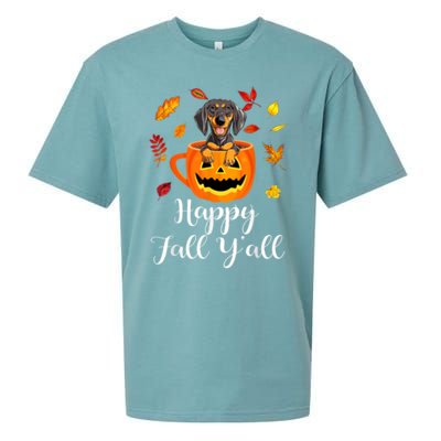 Dachshund Dog Autumn Fall Pumpkin Truck Mappe Thanksgiving Gift Sueded Cloud Jersey T-Shirt