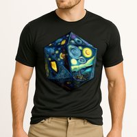 D20 Dice Art Van Gogh Starry Night Cool Realistic D20 Dice Performance Shirt