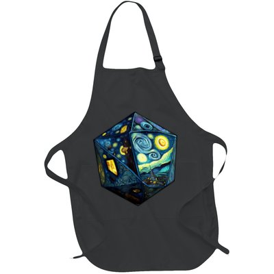 D20 Dice Art Van Gogh Starry Night Cool Realistic D20 Dice Apron