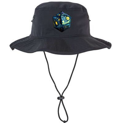 D20 Dice Art Van Gogh Starry Night Cool Realistic D20 Dice Bucket Hat