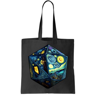 D20 Dice Art Van Gogh Starry Night Cool Realistic D20 Dice Bag