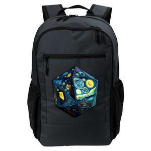 D20 Dice Art Van Gogh Starry Night Cool Realistic D20 Dice Daily Commute Backpack