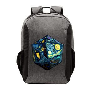 D20 Dice Art Van Gogh Starry Night Cool Realistic D20 Dice Vector Backpack