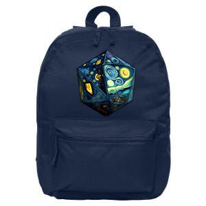 D20 Dice Art Van Gogh Starry Night Cool Realistic D20 Dice 16 in Basic Backpack