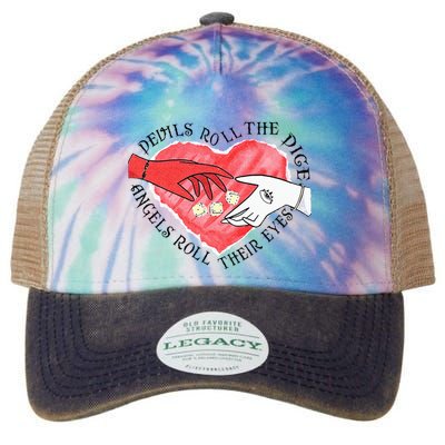 Devils Dice Angels Eyes Valentines Day Costume Legacy Tie Dye Trucker Hat