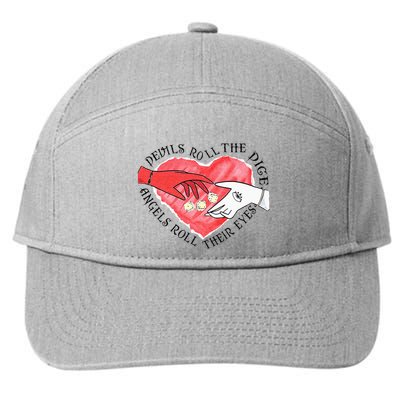 Devils Dice Angels Eyes Valentines Day Costume 7-Panel Snapback Hat
