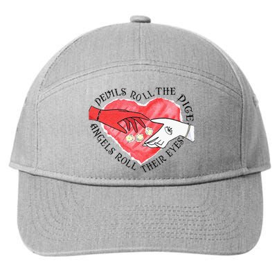 Devils Dice Angels Eyes Valentines Day Costume 7-Panel Snapback Hat