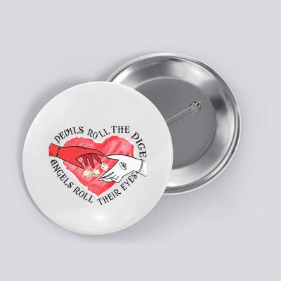 Devils Dice Angels Eyes Valentines Day Costume Button