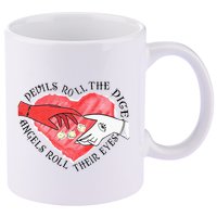 Devils Dice Angels Eyes Valentines Day Costume 11oz C Handle Ceramic Mug