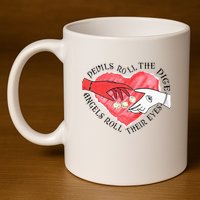Devils Dice Angels Eyes Valentines Day Costume 11oz C Handle Ceramic Mug