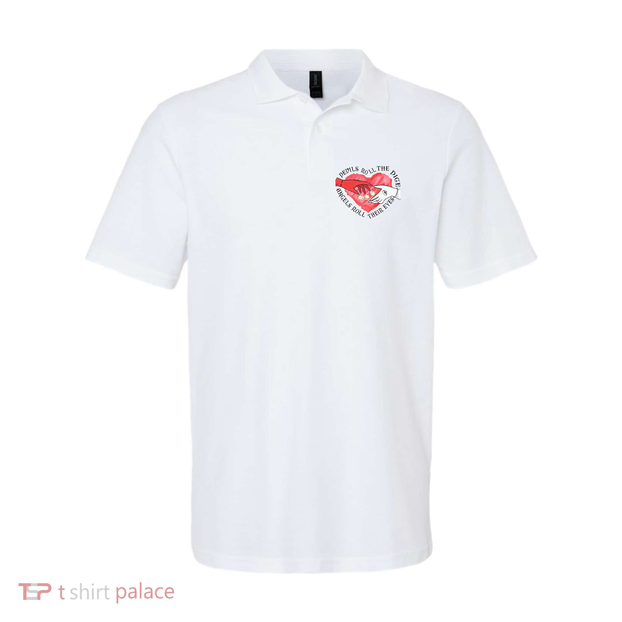 Devils Dice Angels Eyes Valentines Day Costume Polo
