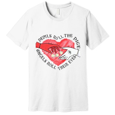 Devils Dice Angels Eyes Valentines Day Costume Premium T-Shirt