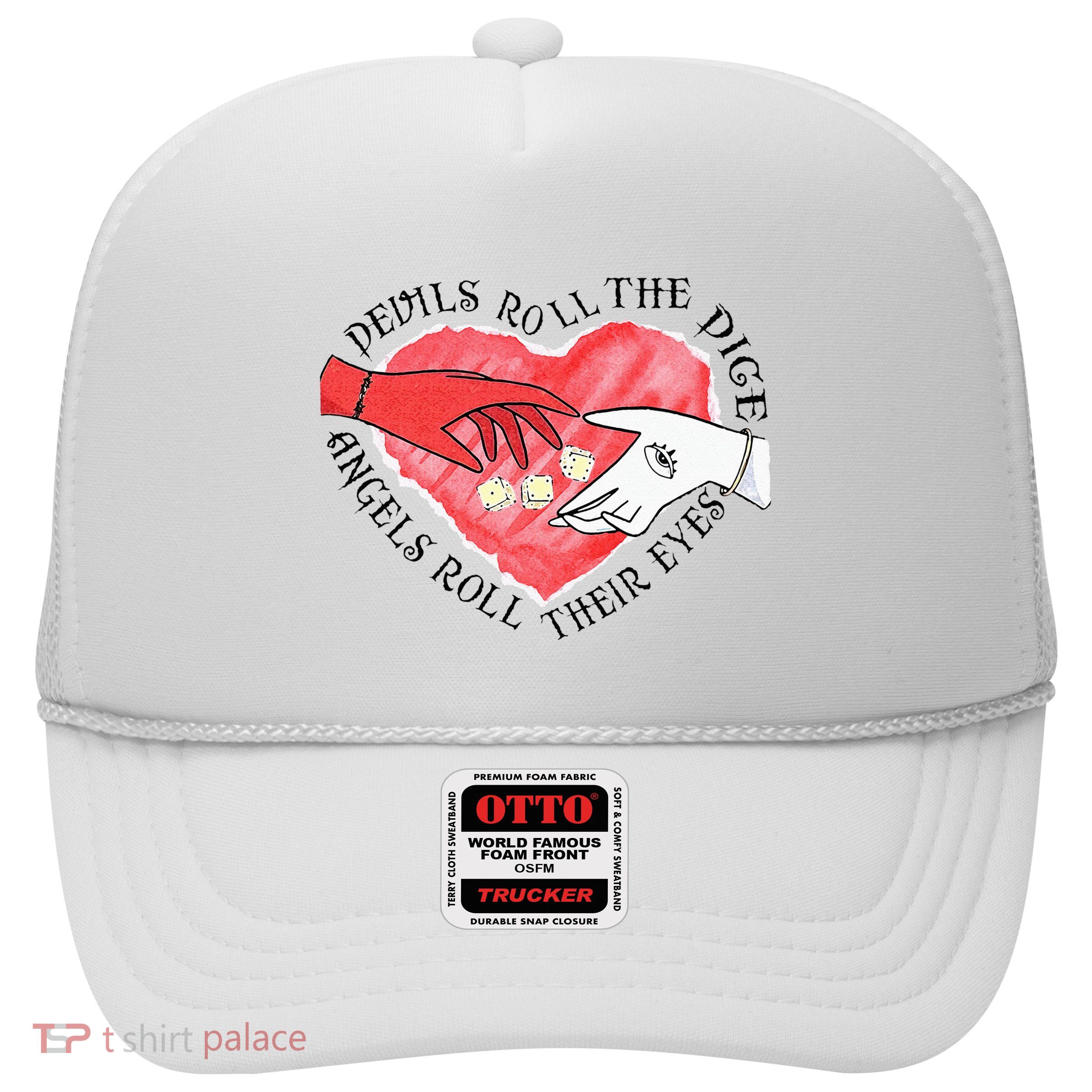 Devils Dice Angels Eyes Valentines Day Costume Trucker Hat