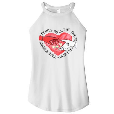 Devils Dice Angels Eyes Valentines Day Costume Women's Perfect Tri Rocker Tank