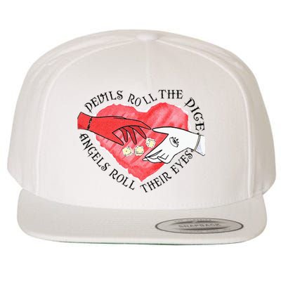 Devils Dice Angels Eyes Valentines Day Costume Wool Snapback Cap