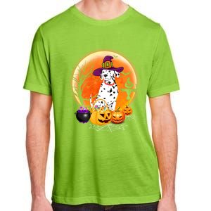 Dalmatian Dog And Moon Halloween Costume Dog Lover Funny Gift Adult ChromaSoft Performance T-Shirt