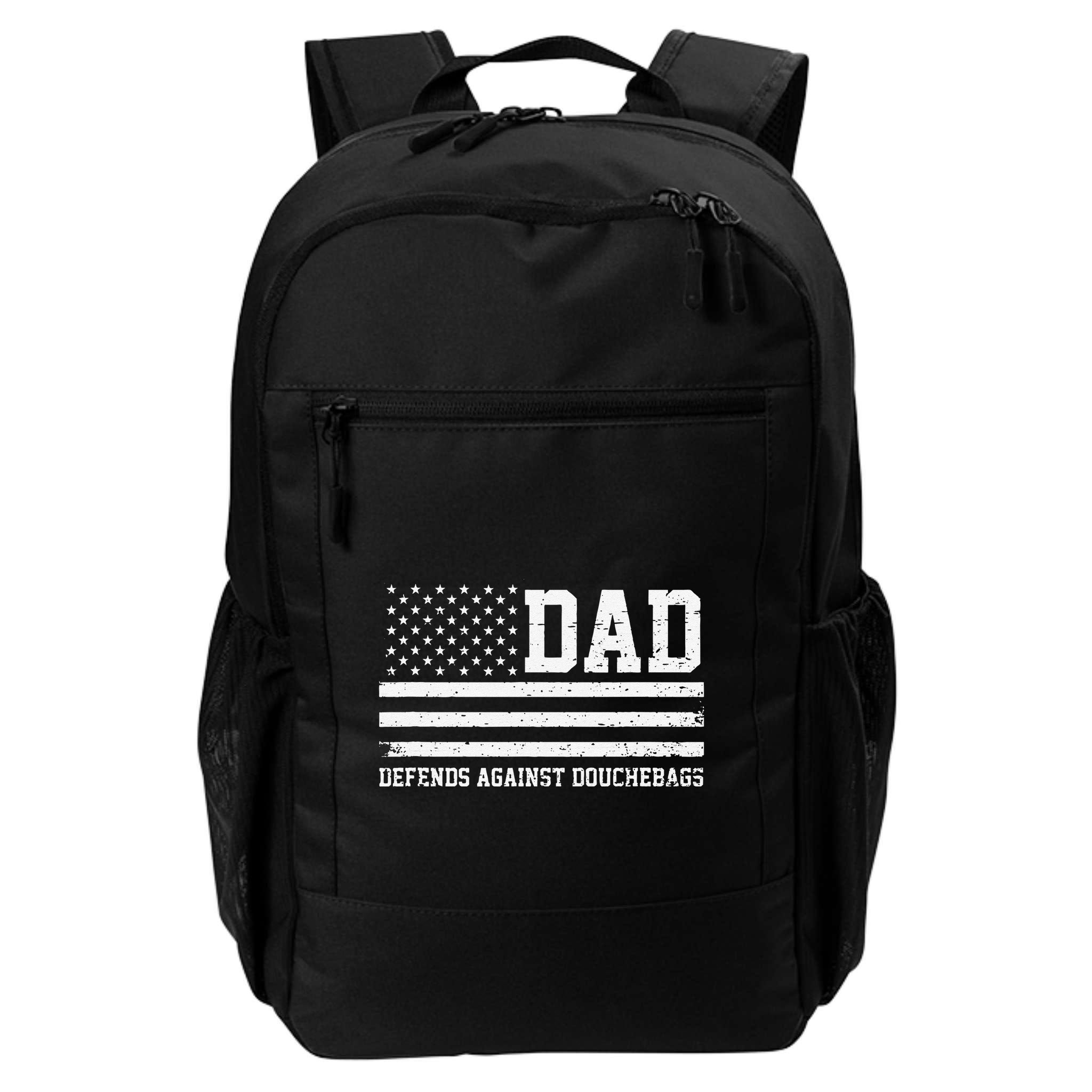 Dad Defends Against Douchebags Apparel Father Day Quote Backpack