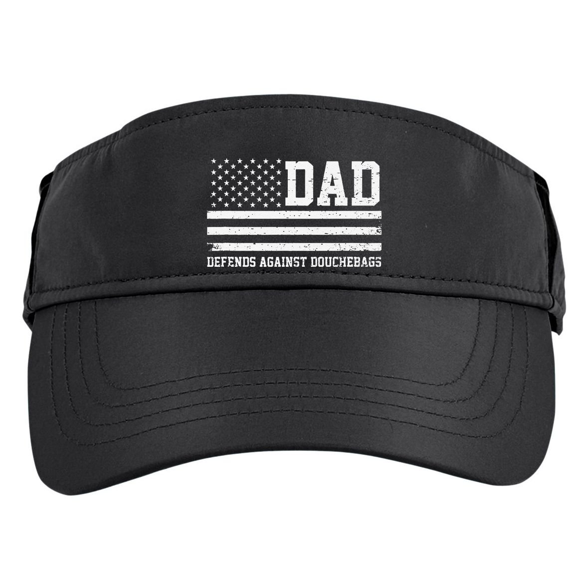 Dad Defends Against Douchebags Apparel Father Day Quote Adult Drive Performance Visor