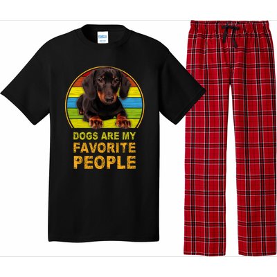 Dachshund Dogs Are My Favorite People Cute Gift Pajama Set