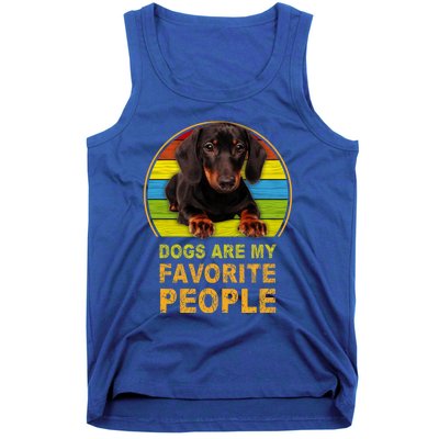 Dachshund Dogs Are My Favorite People Cute Gift Tank Top