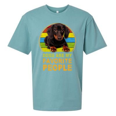 Dachshund Dogs Are My Favorite People Cute Gift Sueded Cloud Jersey T-Shirt