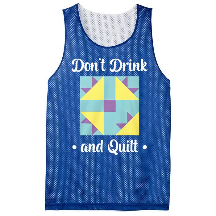 DonT Drink And Quilt Mesh Reversible Basketball Jersey Tank