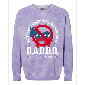 Daddd Dads Against Daughters Dating Democrats Gift Colorblast Crewneck Sweatshirt