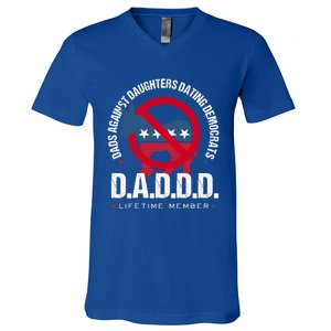 Daddd Dads Against Daughters Dating Democrats Gift V-Neck T-Shirt