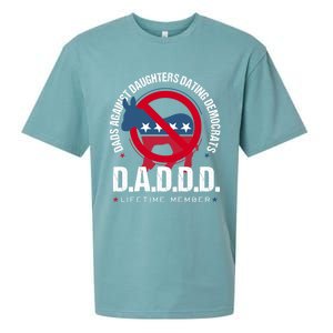 Daddd Dads Against Daughters Dating Democrats Gift Sueded Cloud Jersey T-Shirt