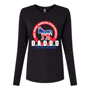 Daddd Dads Against Daughters Dating Democrats Gift Womens Cotton Relaxed Long Sleeve T-Shirt