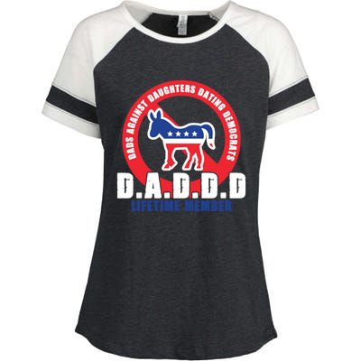 Daddd Dads Against Daughters Dating Democrats Gift Enza Ladies Jersey Colorblock Tee