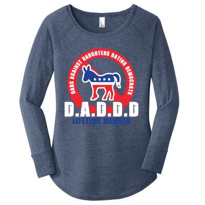 Daddd Dads Against Daughters Dating Democrats Gift Women's Perfect Tri Tunic Long Sleeve Shirt