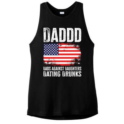 Daddd Dads Against Daughters Dating Drunks Great Gift Ladies PosiCharge Tri-Blend Wicking Tank