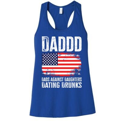 Daddd Dads Against Daughters Dating Drunks Great Gift Women's Racerback Tank