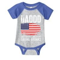 Daddd Dads Against Daughters Dating Drunks Great Gift Infant Baby Jersey Bodysuit