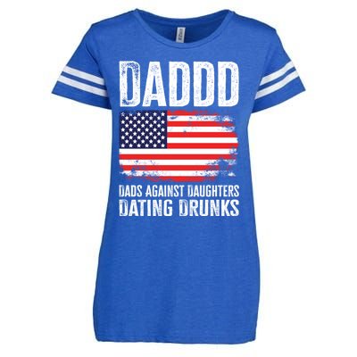 Daddd Dads Against Daughters Dating Drunks Great Gift Enza Ladies Jersey Football T-Shirt