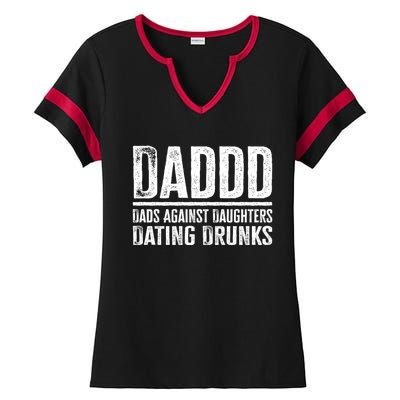 Daddd Dads Against Daughters Dating Drunks Gift Ladies Halftime Notch Neck Tee