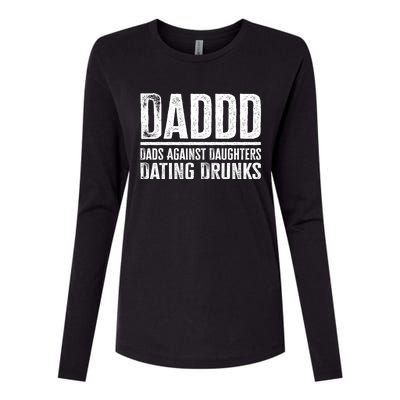 Daddd Dads Against Daughters Dating Drunks Gift Womens Cotton Relaxed Long Sleeve T-Shirt