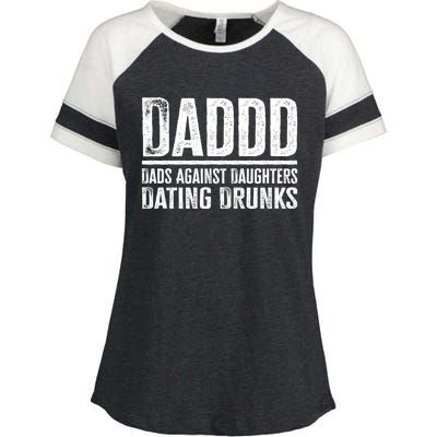 Daddd Dads Against Daughters Dating Drunks Gift Enza Ladies Jersey Colorblock Tee