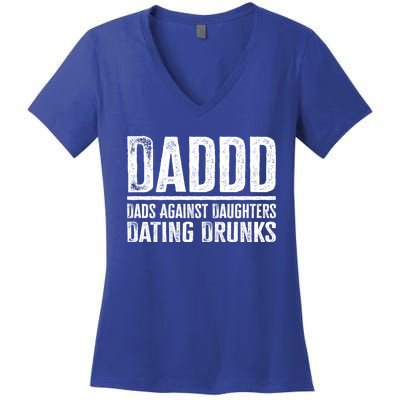 Daddd Dads Against Daughters Dating Drunks Gift Women's V-Neck T-Shirt