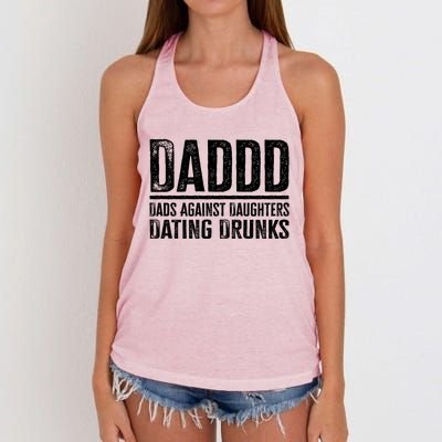 Daddd Dads Against Daughters Dating Drunks Gift Women's Knotted Racerback Tank