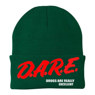 DARE Drugs Are Really Excellent Humor Funny Meme Knit Cap Winter Beanie