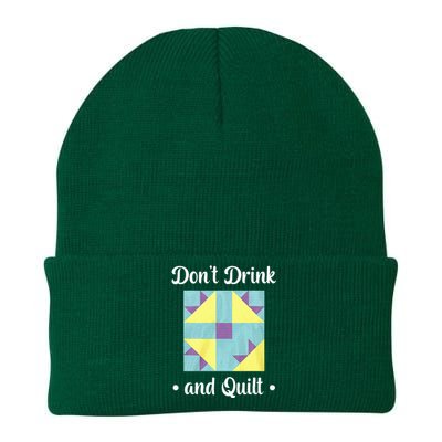 DonT Drink And Quilt Knit Cap Winter Beanie