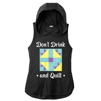 DonT Drink And Quilt Ladies PosiCharge Tri-Blend Wicking Draft Hoodie Tank