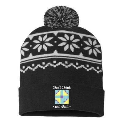 DonT Drink And Quilt USA-Made Snowflake Beanie